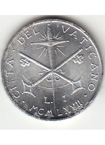 1967 - Anno V - Lire 1 Fior di Conio Paolo VI